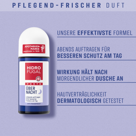 Hidrofugal Deo| FORTE ÜBER NACHT ROLL-ON – extra starke Formel